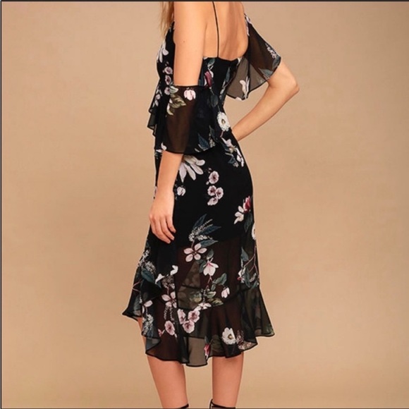 Keepsake the Label Black Floral Midi Dress - Picture 7 of 7